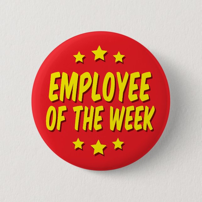 Employee of the Week 6 Cm Round Badge (Front)