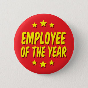 Employee of the year 6 cm round badge