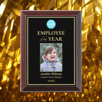 Employee of the Year Company Logo Photo Black Gold