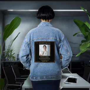 Employee Of The Year Photo Business Award Denim Jacket