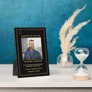 Employee Of The Year Photo Gold Custom Awards Plaque