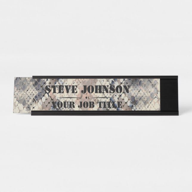 employee, office, co-worker, title, position desk name plate (Front)