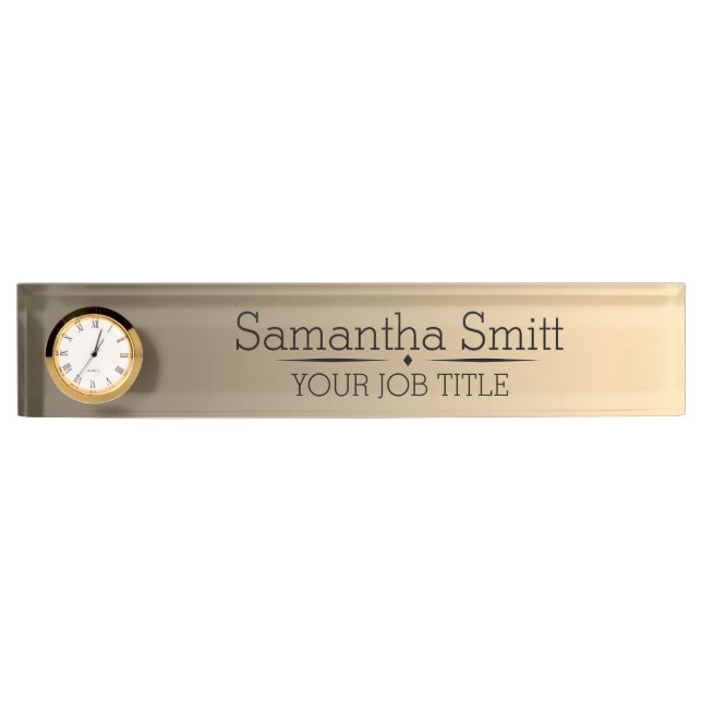 employee, office, co-worker, title, position nameplate (Front)