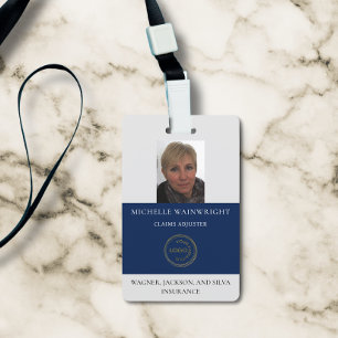 Employee Photo Add Your Business Logo ID Badge