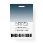 Employee - Photo, Bar Code, Logo, Name Gradient
