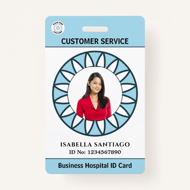 Employee Photo Business Hospital ID Card Custom  ID Badge (Front)