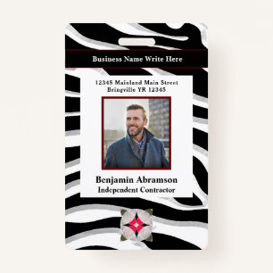 Employee Photo Business Logo Company Custom  ID Badge