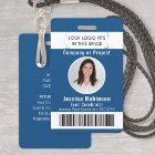 Employee Photo ID Barcode Classic Blue Access