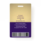 Employee Photo ID Barcode Logo Purple Gold Curve