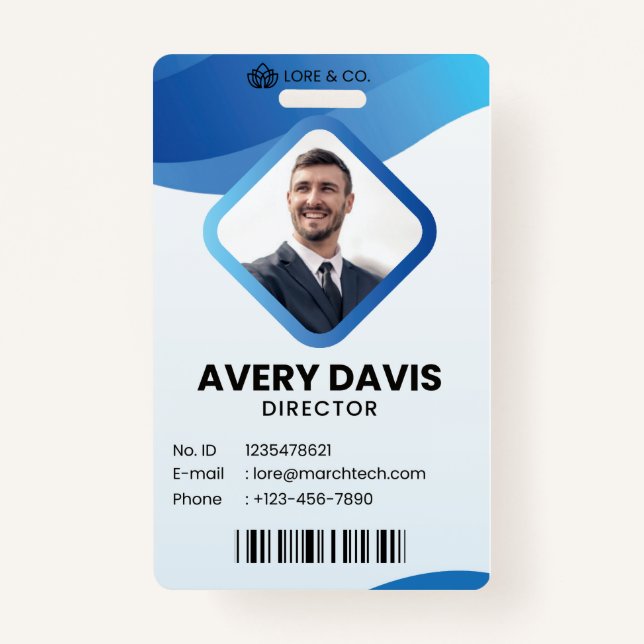 Employee Photo ID Company Security Badge ID Badge (Front)