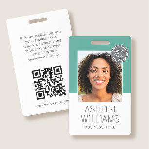 Employee Photo ID Company Security Logo Green Badge