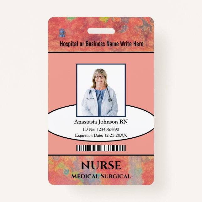 Employee Photo ID Identification Business Custom  ID Badge (Front)