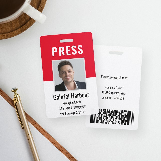 Employee Photo ID Journalist Press Pass ID Badge (Creator Uploaded)