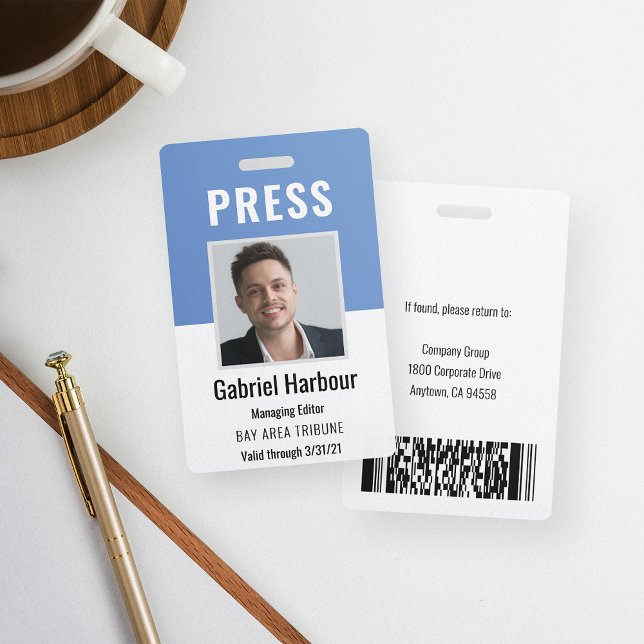 Employee Photo ID Journalist Press Pass ID Badge (Creator Uploaded)