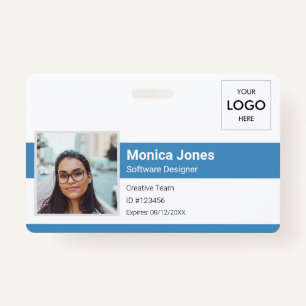 Employee Photo ID Logo Blue ID Badge