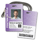 Employee Photo ID - modern tribal, logo bar code