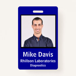 Employee Photo ID with custom details ID Badge