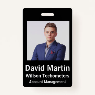 Employee Photo ID with custom details ID Badge