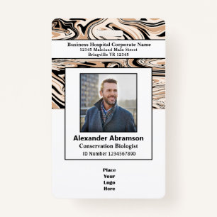 Employee Photo Logo Bar Code ID Card Personalise ID Badge