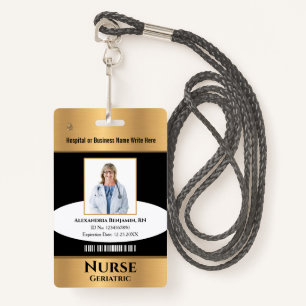 Employee Photo Logo Bar Code Name Custom ID Badge