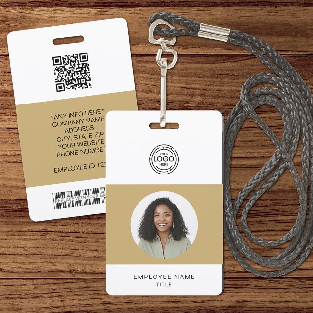 Employee Photo, Logo, Bar Code, Name ID Badge (Creator Uploaded)
