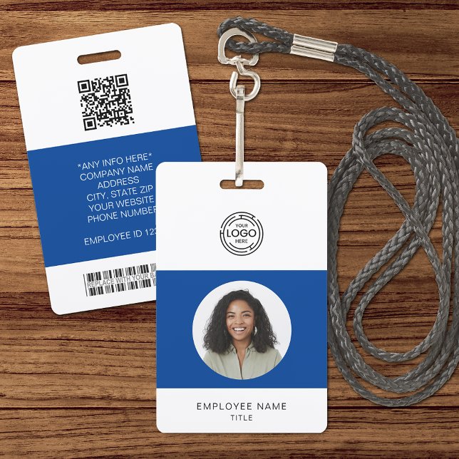 Employee Photo, Logo, Bar Code, Name ID Badge (Creator Uploaded)