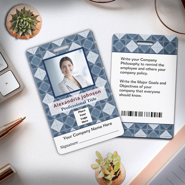 Employee Photo Name Bar Code Logo ID Card Custom ID Badge (Employee Photo Name Bar Code Logo ID Card Custom Badge is great for your employees. )