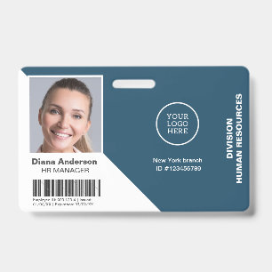 Employee Photo Name Company logo Barcode Security ID Badge