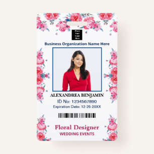 Employee Photo Name ID Card Custom  ID Badge