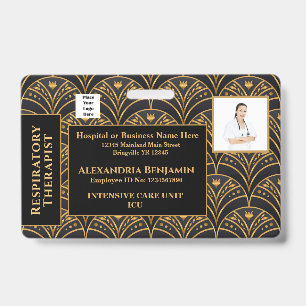 Employee Photo Name Logo Bar Code Hospital ID Badge