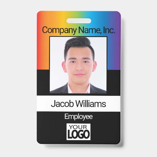Employee Photo - Rainbow ID Badge (Front)
