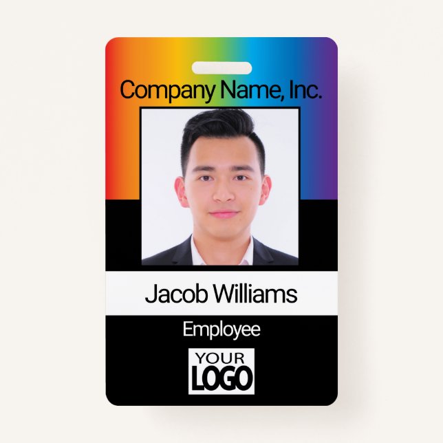 Employee Photo - Rainbow ID Badge (Front)