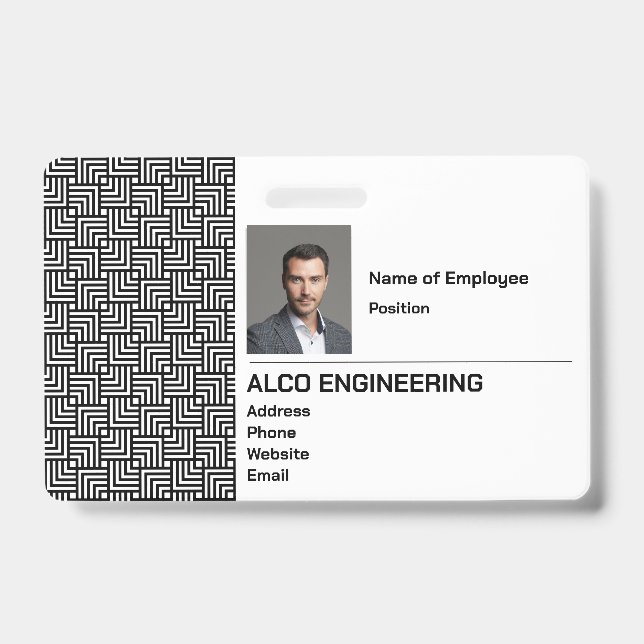 Employee Photo Security Badge ID Badge (Front)