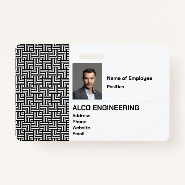 Employee Photo Security Badge ID Badge (Front)