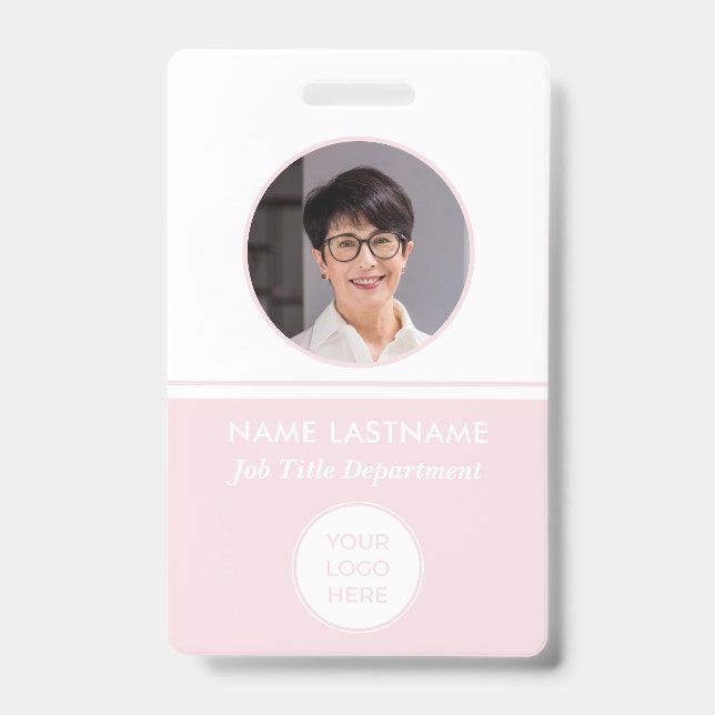 Employee Pink Logo ID Badge (Front)
