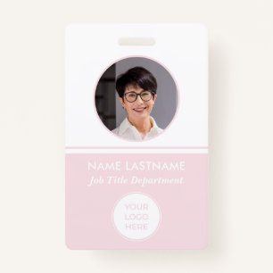 Employee Pink Logo ID Badge