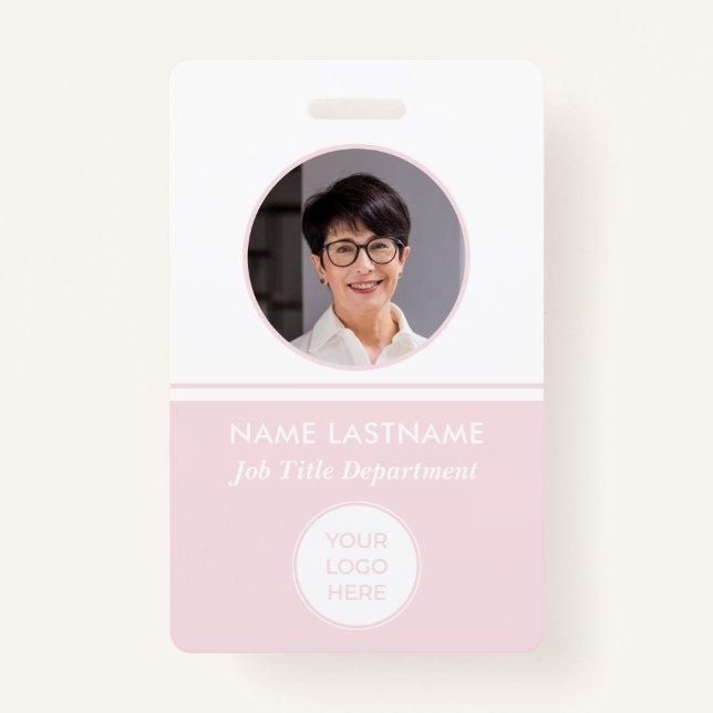 Employee Pink Logo ID Badge (Front)