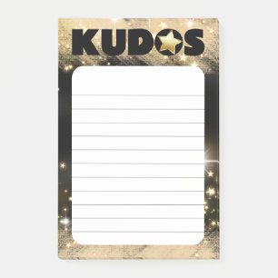 Employee recognition award star kudos post-it notes