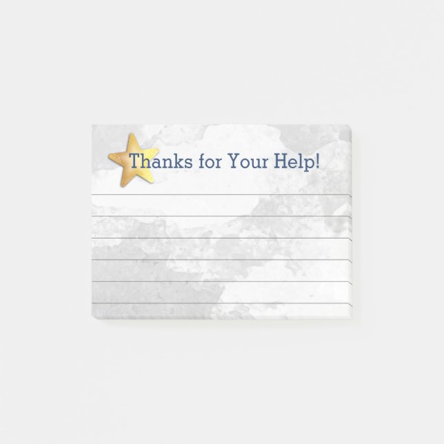 Employee recognition award thank you post-it notes (Front)