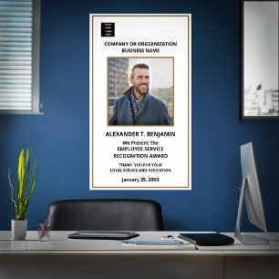 Employee Recognition Awards Logo Personalise  Poster