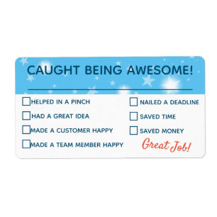 Employee recognition board awesome checklist award
