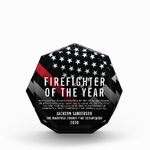 Employee Recognition Firefighter of the Year Acrylic Award