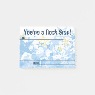 Employee recognition post-it award rock star notes