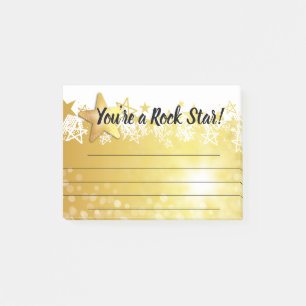 Employee recognition post-it award rock star notes