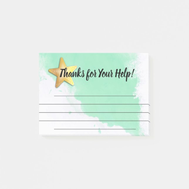 Employee recognition post-it award thank you notes (Front)