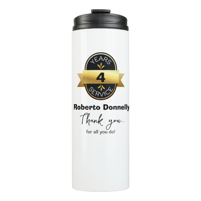 Employee Recognition Work Anniversary Gift Thermal Thermal Tumbler (Front)