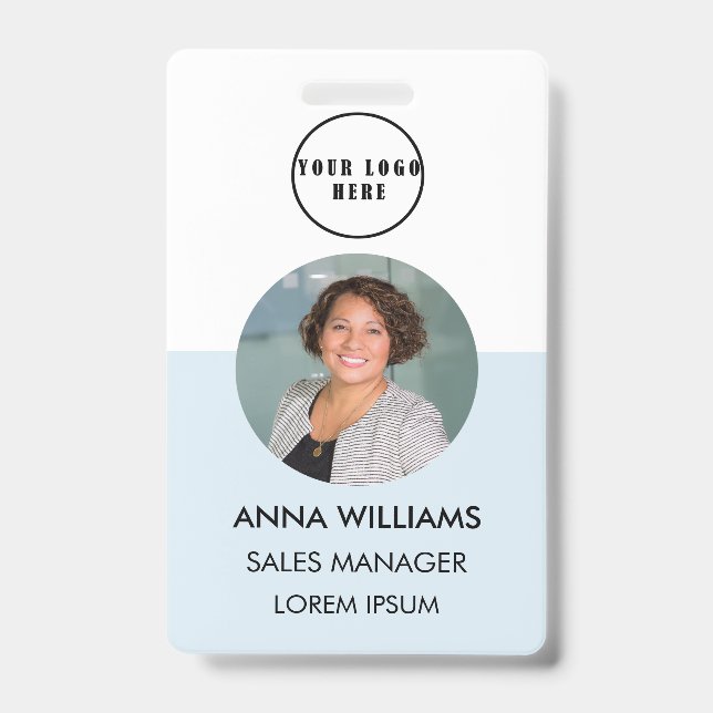 employee round Photo ID Badge (Front)