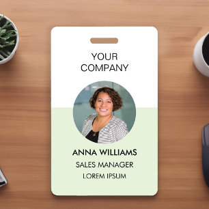 employee round Photo ID ID Badge