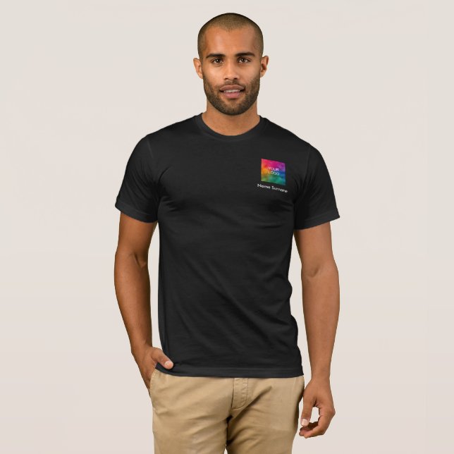 Employee Staff Business Promotional Your Logo Here T-Shirt (Front Full)