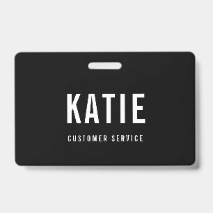 Employee Staff ID Company Logo Black & White Badge